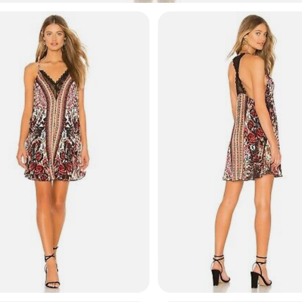 Free People Intimately Love Bird Printed Mini Dress NWT